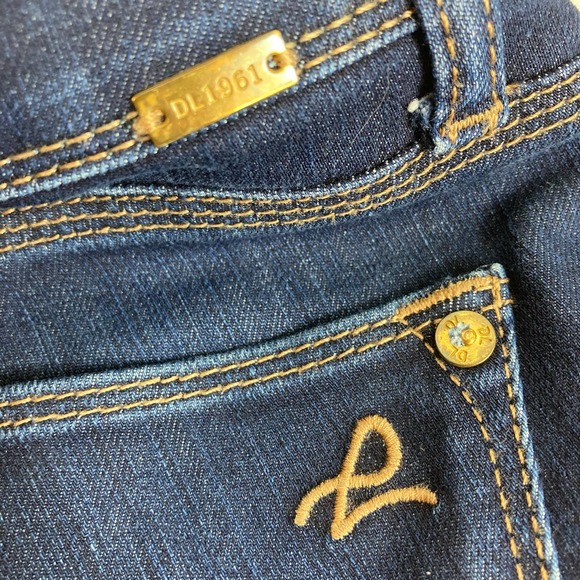 DL1961 Angel Mid Rise Skinny Ankle Jeans Dark Wash - Picture 10 of 12